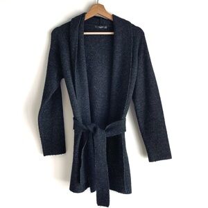 Mango Black Belted Cardigan